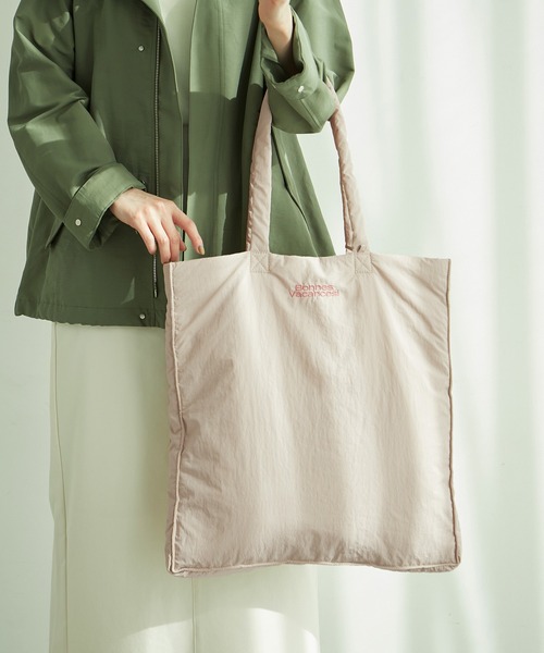 ROPE' PICNIC（ロペピクニック）の「A4対応・撥水加工/マカロンカラーパディングトートバッグ（トートバッグ・レディース・ライトグレー/ベージュ/ピンク/イエロー系その他/キナリ/ブルー系その他4・FREE）」の4枚目の写真
