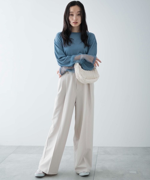 WEGO（ウィゴー）の「WEGO/スーパーバギーSLACKS（スラックス・メンズ・ブラック/ライトベージュ/ダークグレー・SMALL/MEDIUM/LARGE）」の6枚目の写真