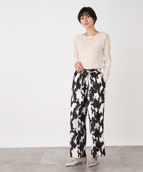 THE SHOP TK (ザ ショップ ティーケー )の「◆プリントイージーパンツ【洗濯機OK】(その他パンツ・レディース・ブラウン系その他2/ブラック系・12/13)」の16枚目の写真