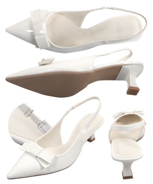 KOBE LETTUCE(コウベレタス)の「バックストラップリボンパンプス(パンプス・レディース・ブラック/オフホワイト/シルバー・L/LL/M/S)」の10枚目の写真