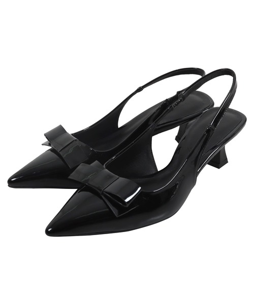 KOBE LETTUCE(コウベレタス)の「バックストラップリボンパンプス(パンプス・レディース・ブラック/オフホワイト/シルバー・L/LL/M/S)」の12枚目の写真