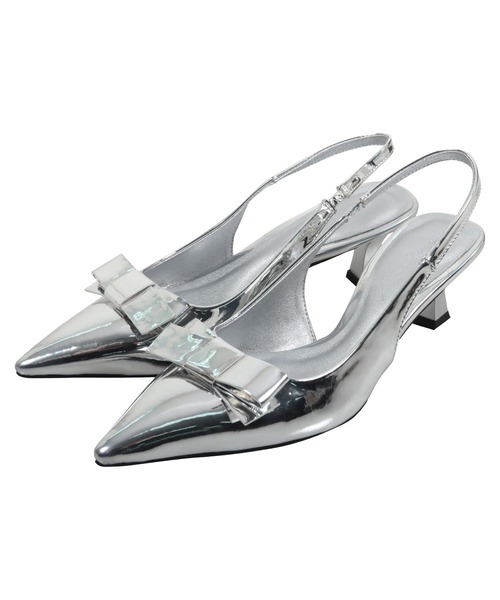 KOBE LETTUCE(コウベレタス)の「バックストラップリボンパンプス(パンプス・レディース・ブラック/オフホワイト/シルバー・L/LL/M/S)」の13枚目の写真