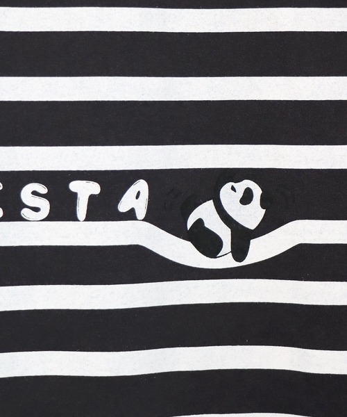 PANDIESTA(パンディエスタ)の「ペンキボーダーぬいぐるみ付きBIG Tシャツ(M2)(Tシャツ/カットソー・メンズ・チャコール/ホワイト×ネイビー/ホワイト×レッド・XL/L/M)」の12枚目の写真