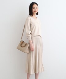 INDIVI | ◆【2点セット／洗える】ニット＆プリーツスカート セットアップ(セットアップ)