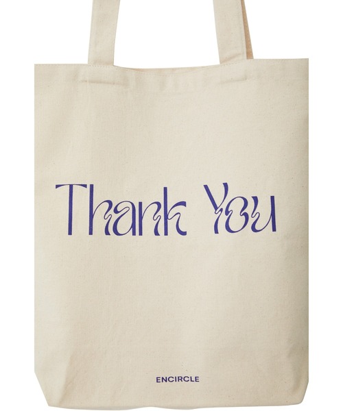 ENCIRCLE(エンサークル)の「【ENCIRCLE/エンサークル】Thank you tote/サンキュー トート(エコバッグ/サブバッグ・レディース・ナチュラル・FREE)」の2枚目の写真