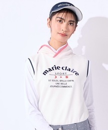 【marie claire/マリ.クレール】レディースワッフルベスト+インナーシャツセット ゴルフ