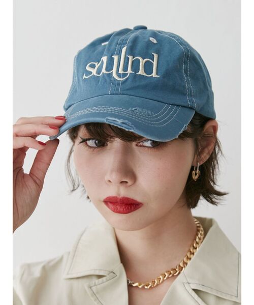 jouetie（ジュエティ）の「ヴィンテージライクダメージロゴキャップ（キャップ・レディース・ブラック/ブルー・FREE）」の3枚目の写真