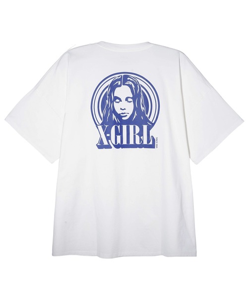 X-girlロゴグラフィック半袖Tシャツワンピース カラフルロゴ総柄半袖Tワンピース（ミドルワンピース） | X-girl