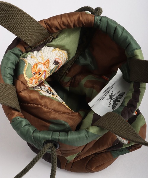 HOUSTON(ヒューストン)の「HOUSTON 刺繍 エフェクトバッグ (アラスカ 白熊 / 龍×虎)(ショルダーバッグ・メンズ・ブラック系その他/オリーブドラブ/グリーン系その他/ブラック/カモフラージュ/グリーン系カモフラージュ・FREE)」の14枚目の写真