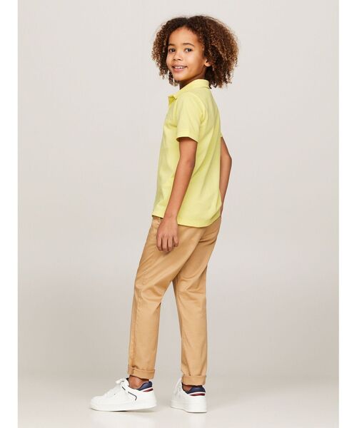 TOMMY HILFIGER（トミーヒルフィガー）の「BOYS フラッグロゴポロシャツ（ポロシャツ・キッズ・イエロー/ホワイト/ブルー/ネイビー・130cm/140cm/150cm/160cm）」の11枚目の写真