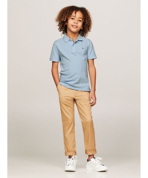 TOMMY HILFIGER（トミーヒルフィガー）の「BOYS フラッグロゴポロシャツ（ポロシャツ・キッズ・イエロー/ホワイト/ブルー/ネイビー・130cm/140cm/150cm/160cm）」の20枚目の写真