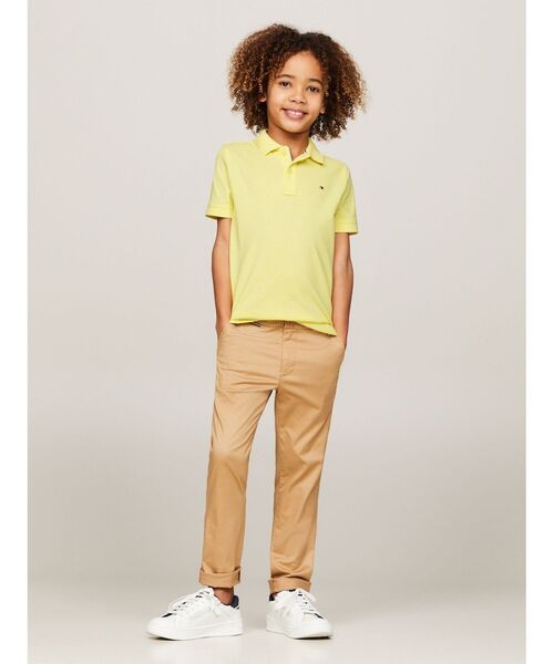 TOMMY HILFIGER（トミーヒルフィガー）の「BOYS フラッグロゴポロシャツ（ポロシャツ・キッズ・イエロー/ホワイト/ブルー/ネイビー・130cm/140cm/150cm/160cm）」の12枚目の写真