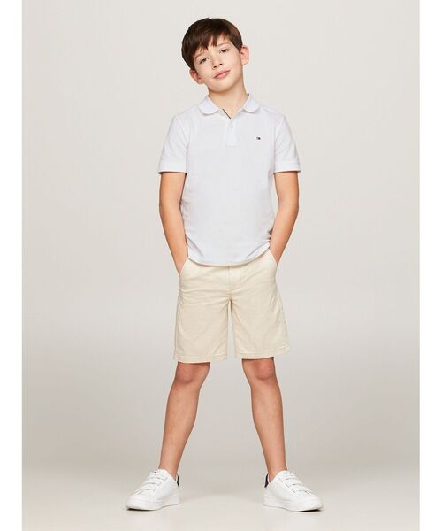 TOMMY HILFIGER（トミーヒルフィガー）の「BOYS フラッグロゴポロシャツ（ポロシャツ・キッズ・イエロー/ホワイト/ブルー/ネイビー・130cm/140cm/150cm/160cm）」の17枚目の写真