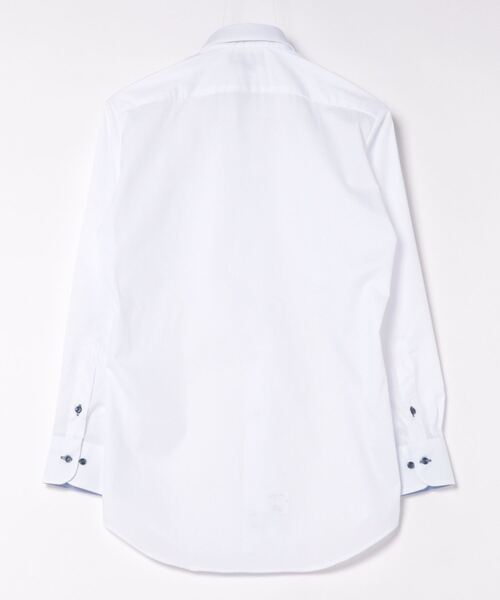 TAKA-Q（タカキュー）の「タカキュー 形態安定 吸水速乾 ボタンダウン ビジネスドレス長袖シャツ（シャツ/ブラウス・メンズ・ホワイト・首回り41cm-裄丈82cm/首回り43cm-裄丈82cm/首回り43cm-裄丈86cm/首回り39cm-裄丈84cm/首回り41cm-裄丈86cm/首回り37cm-裄丈80cm/首回り39cm-裄丈80cm/首回り45cm-裄丈86cm）」の3枚目の写真