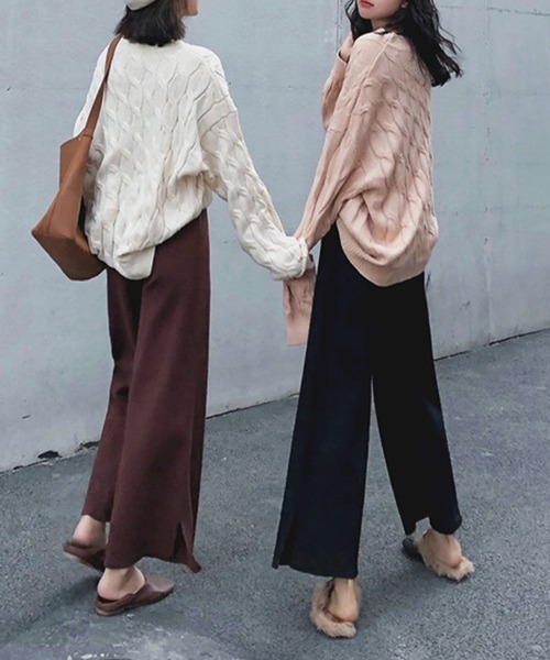 aimoha(アイモハ)の「ニットロング丈ズボン(その他パンツ・レディース・ブラック/チョコ・FREE)」の16枚目の写真