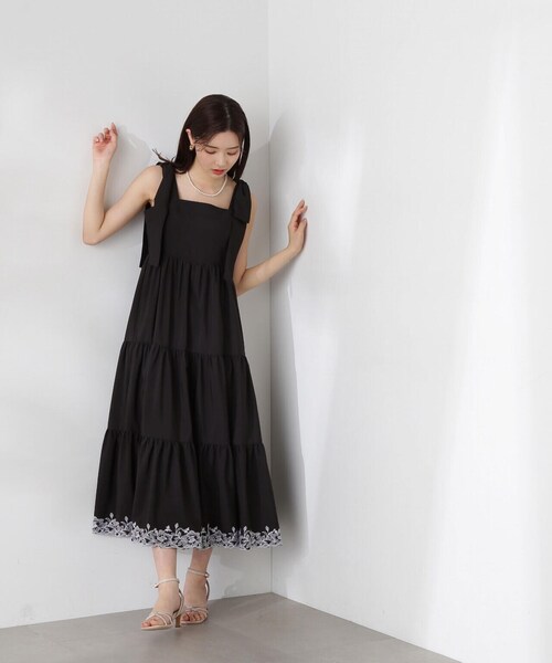 PROPORTION BODY DRESSING（プロポーションボディドレッシング）の「エンブロイダリーティアードワンピース / 1214140411（ワンピース・レディース・ブラック/ホワイト系その他・SMALL/MEDIUM）」の6枚目の写真