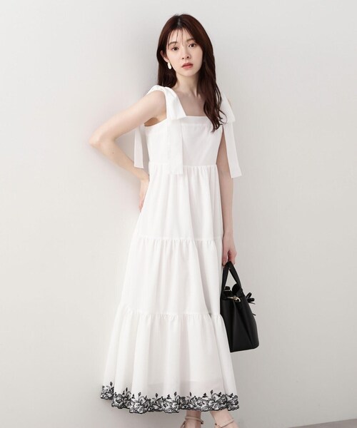 PROPORTION BODY DRESSING（プロポーションボディドレッシング）の「エンブロイダリーティアードワンピース / 1214140411（ワンピース・レディース・ブラック/ホワイト系その他・SMALL/MEDIUM）」の13枚目の写真