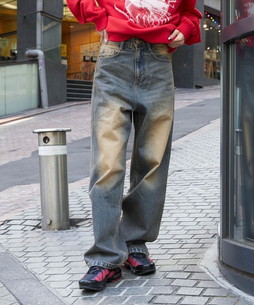 3.3 Field Trip (3.3フィールドトリップ)の「【UNISEX】3.3 Field Trip/ルーズワイドデニムパンツ2 2109000(その他パンツ・メンズ・ブルー・SMALL/MEDIUM/LARGE)」の1枚目の写真