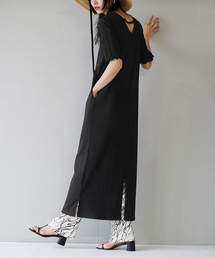 zootie（ズーティー）の「汗しみない リブカットソー［バックＶネックワンピース］（ワンピース・レディース）」