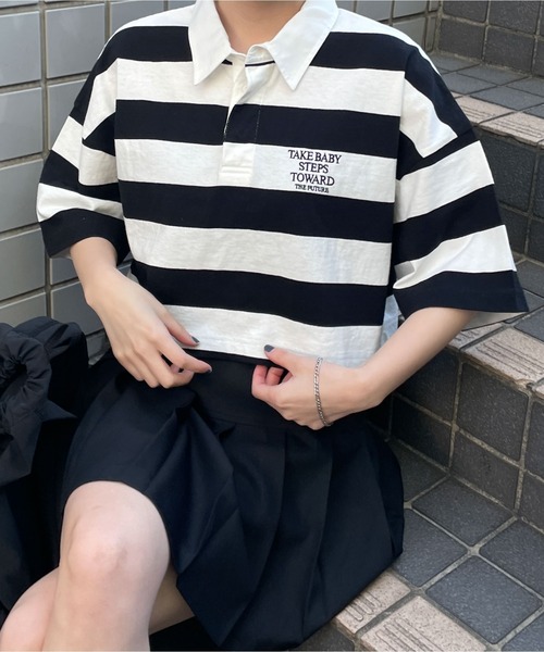 セール】WEGO/ワンポイント刺繍ラガーシャツ（ポロシャツ