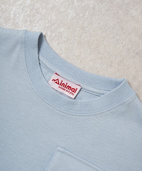 minimal(ミニマル)の「【撥水】ワンポイントポケットTシャツ(Tシャツ/カットソー・キッズ・サックスブルー/ライトピンク/カーキ/ホワイト・110cm/130cm/140cm/100cm/120cm)」の14枚目の写真