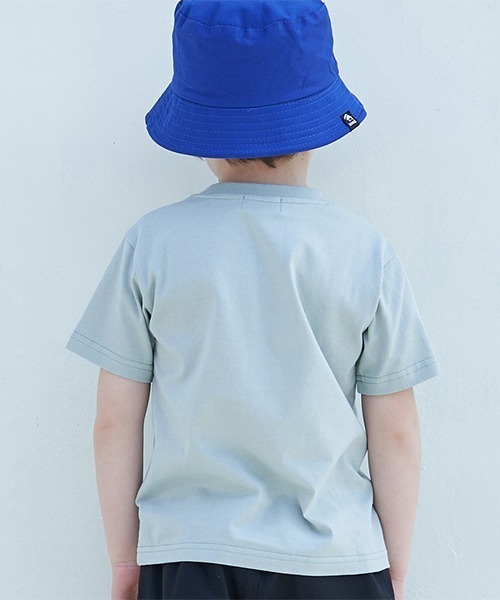minimal(ミニマル)の「【撥水】ワンポイントポケットTシャツ(Tシャツ/カットソー・キッズ・サックスブルー/ライトピンク/カーキ/ホワイト・110cm/130cm/140cm/100cm/120cm)」の7枚目の写真