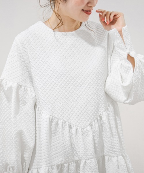 セール】ジャガードティアードワンピース（ワンピース）｜AMELY