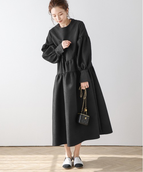 セール】ジャガードティアードワンピース（ワンピース）｜AMELY