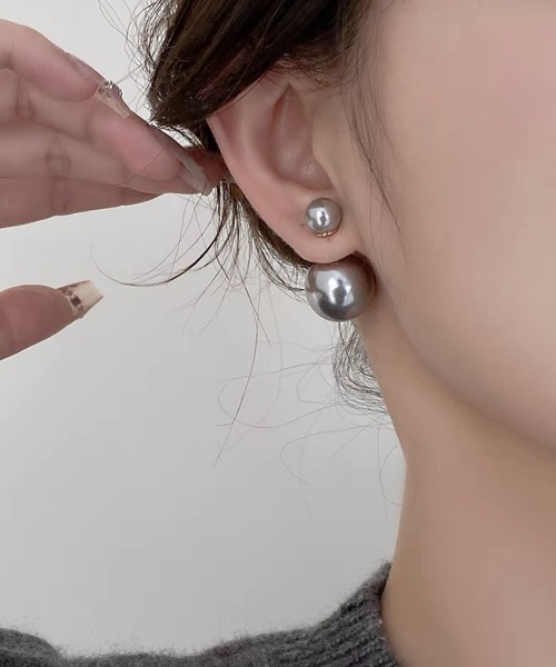 セール】＼お気に入り12,273人突破！／ダブルパールピアス（ピアス（両
