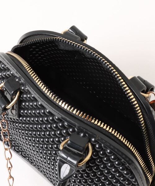 florist（フローリスト）の「2WAY ビーズバッグ風ラバーミニハンドバッグ/ショルダーバッグ（ハンドバッグ・レディース・グリーン/クリア/ピンク/ベージュ/ブラック/ホワイト・FREE）」の8枚目の写真