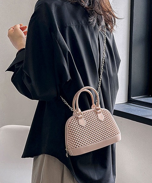 florist（フローリスト）の「2WAY ビーズバッグ風ラバーミニハンドバッグ/ショルダーバッグ（ハンドバッグ・レディース・グリーン/クリア/ピンク/ベージュ/ブラック/ホワイト・FREE）」の17枚目の写真