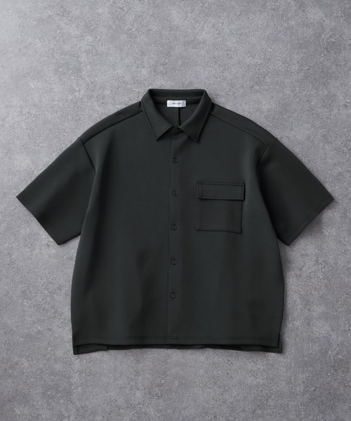 セール】ダブルフェイスオーバーサイズタックデザインレギュラーカラー