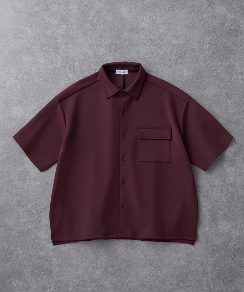 セール】ダブルフェイスオーバーサイズタックデザインレギュラーカラー