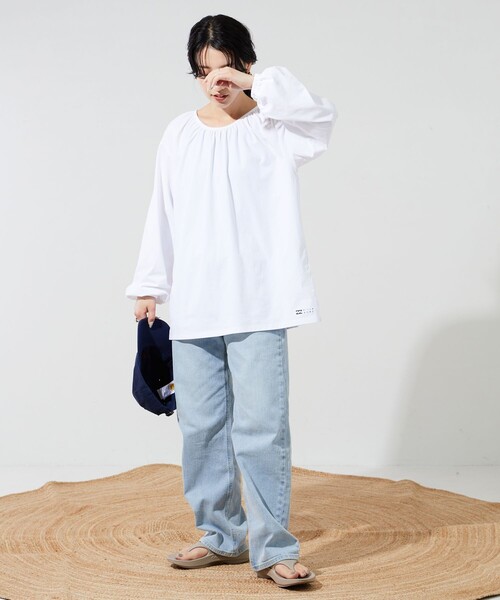 FREAK'S STORE（フリークスストア）の「限定展開　BILLABONG/ビラボン　別注 バック リボン ラッシュガード (水陸両用)（ラッシュガード・レディース・オフホワイト/ブラック/ベージュ・ﾌﾘ-）」の13枚目の写真