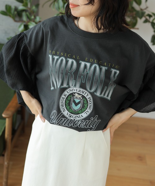 LEPSIM(レプシィム)の「サイドフハクBIG-T 117916(Tシャツ/カットソー・レディース・チャコールグレー/杢グレー・FREE)」の3枚目の写真