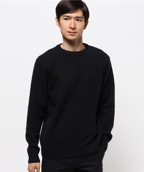 SEVENDAYS=SUNDAY(セブンデイズサンデイ)の「ウール混ストレッチ 長袖プルオーバー(ニット/セーター・メンズ・オフホワイト/グレー/レッド/ネイビー・LARGE/MEDIUM/SMALL)」の1枚目の写真