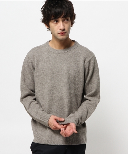 SEVENDAYS=SUNDAY(セブンデイズサンデイ)の「ウール混ストレッチ 長袖プルオーバー(ニット/セーター・メンズ・オフホワイト/グレー/レッド/ネイビー・LARGE/MEDIUM/SMALL)」の3枚目の写真