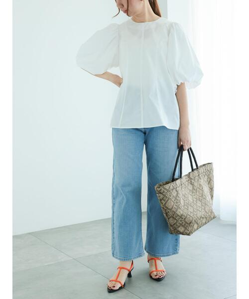 Te chichi（テチチ）の「バルーンスリーブブラウス（シャツ/ブラウス・レディース・ネイビー/ブルー/オフホワイト・F）」の21枚目の写真