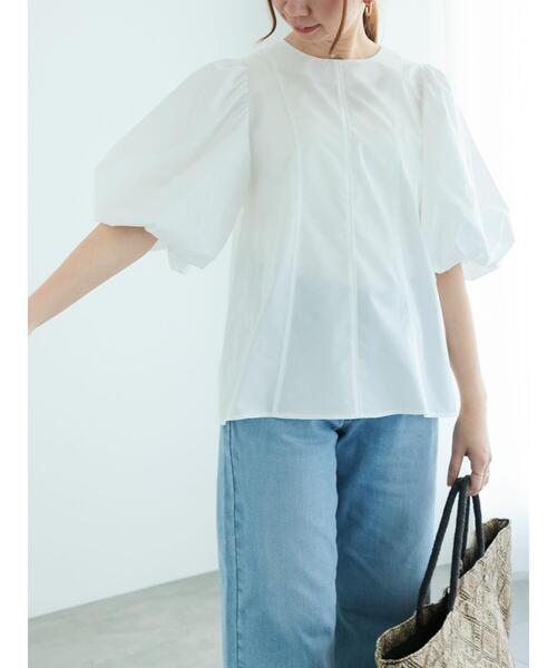 Te chichi（テチチ）の「バルーンスリーブブラウス（シャツ/ブラウス・レディース・ネイビー/ブルー/オフホワイト・F）」の19枚目の写真