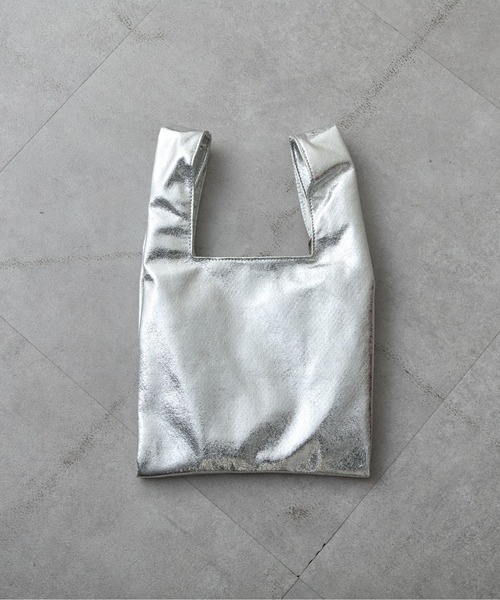 CIAOPANIC TYPY（チャオパニックティピー）の「■カラビナ付きメタルクラッシュBAG（トートバッグ・レディース・シルバー/ブラック/ブロンズ/ピンク/ゴールド・ONE SIZE）」の7枚目の写真