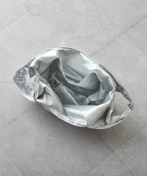 CIAOPANIC TYPY（チャオパニックティピー）の「■カラビナ付きメタルクラッシュBAG（トートバッグ・レディース・シルバー/ブラック/ブロンズ/ピンク/ゴールド・ONE SIZE）」の6枚目の写真