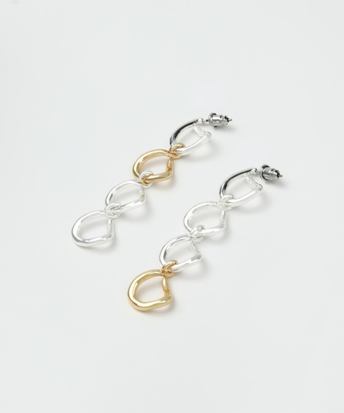 Nothing And Others(ナッシングアンドアザーズ)の「「Nothing And Others/ナッシングアンドアザーズ」Hook chain Pierce(ピアス(両耳用)・レディース・マルチ/シルバー・FREE)」の12枚目の写真