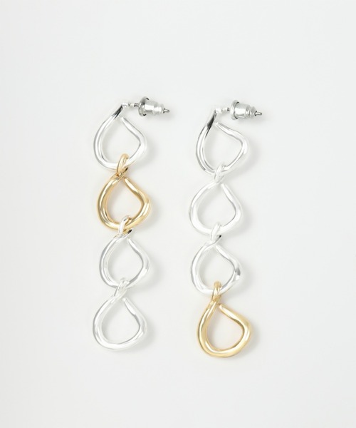 Nothing And Others(ナッシングアンドアザーズ)の「「Nothing And Others/ナッシングアンドアザーズ」Hook chain Pierce(ピアス(両耳用)・レディース・マルチ/シルバー・FREE)」の11枚目の写真