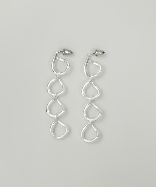 Nothing And Others(ナッシングアンドアザーズ)の「「Nothing And Others/ナッシングアンドアザーズ」Hook chain Pierce(ピアス(両耳用)・レディース・マルチ/シルバー・FREE)」の7枚目の写真