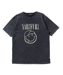 narifuri × SMILEY FACE ガーメントダイプリントTシャツ