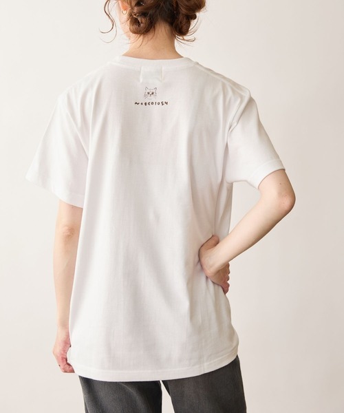 N+Ecology(ネコロジー)の「【N+Ecology ネコロジー】ニャーTシャツ(Tシャツ/カットソー・レディース・ホワイト/スミクロ/ベージュ・X-LARGE/MEDIUM)」の10枚目の写真