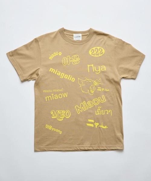 N+Ecology(ネコロジー)の「【N+Ecology ネコロジー】ニャーTシャツ(Tシャツ/カットソー・レディース・ホワイト/スミクロ/ベージュ・X-LARGE/MEDIUM)」の14枚目の写真