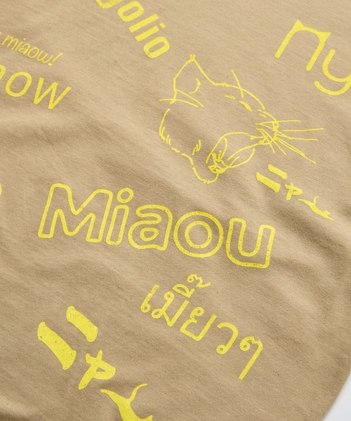 N+Ecology(ネコロジー)の「【N+Ecology ネコロジー】ニャーTシャツ(Tシャツ/カットソー・レディース・ホワイト/スミクロ/ベージュ・X-LARGE/MEDIUM)」の12枚目の写真