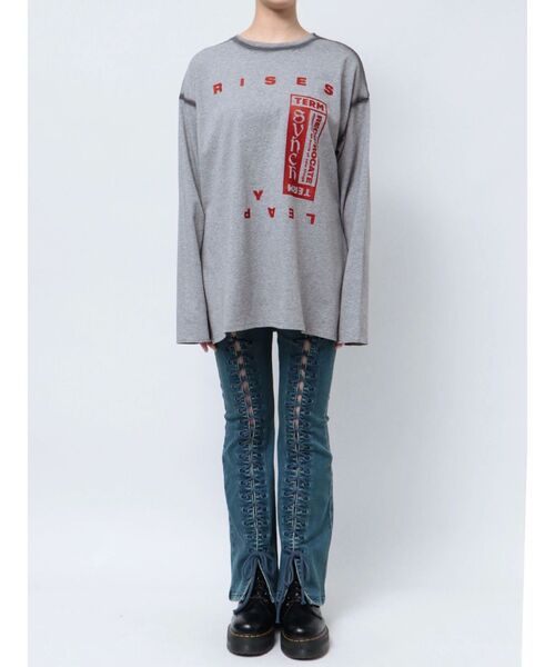 jouetie（ジュエティ）の「ヴィンテージライクロゴロンT（Tシャツ/カットソー・レディース・ブラック/グレー/オフホワイト・MEDIUM）」の8枚目の写真