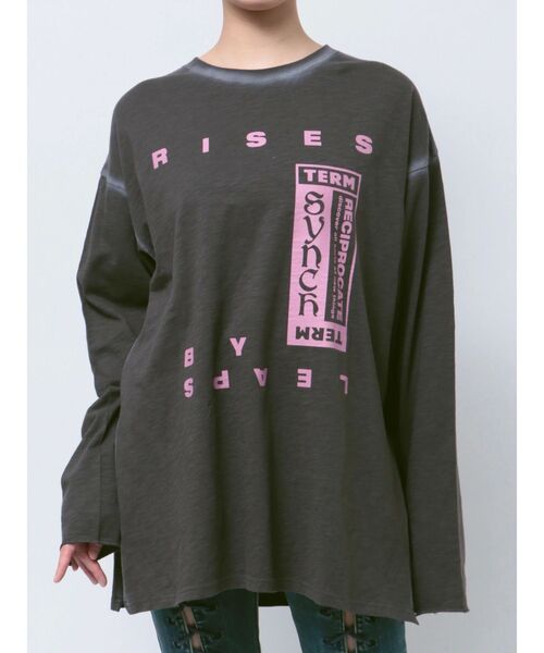 jouetie（ジュエティ）の「ヴィンテージライクロゴロンT（Tシャツ/カットソー・レディース・ブラック/グレー/オフホワイト・MEDIUM）」の6枚目の写真